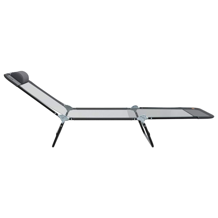 Opvouwbare zonnebed Grijs 182 x 55 x 85,5 cm Textileen