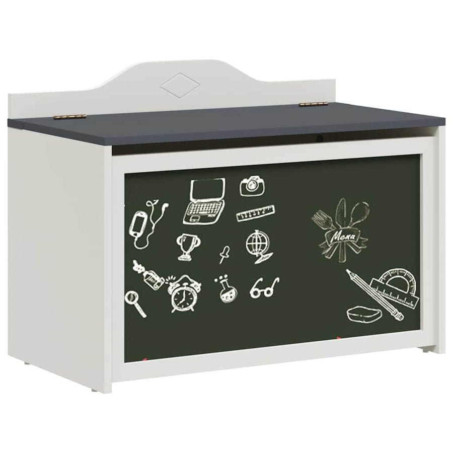 Doos met opslag en een krijtbord aan de voorkant ROROS