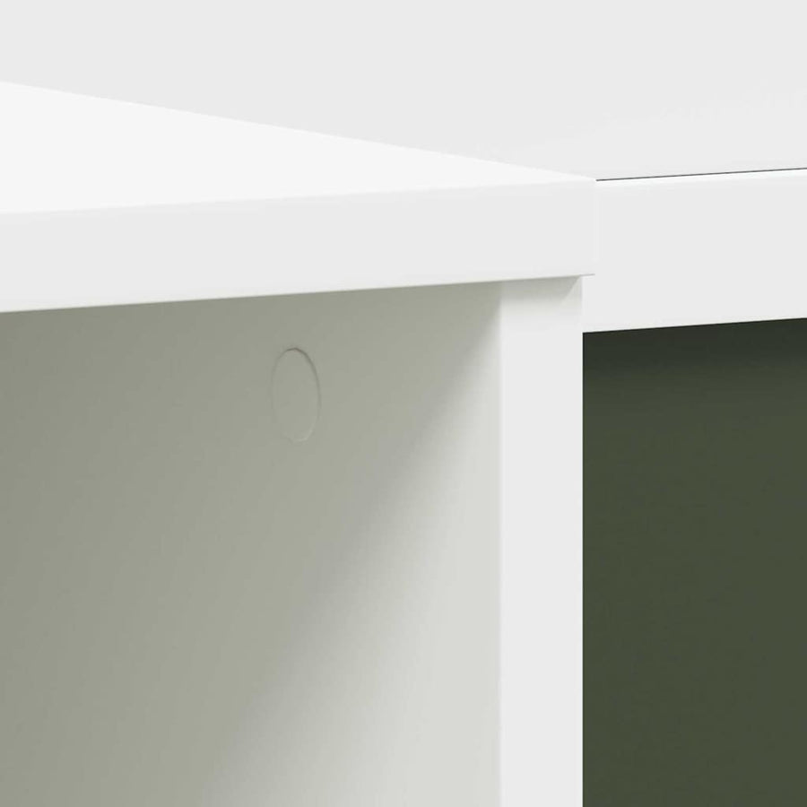 Bureau met open opbergruimte en schoolbord ROROS Wit en Grijs
