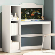 Bureau 120x45x118.5 cm wit grijs met schoolbord