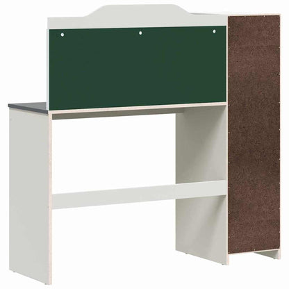 Bureau met open opbergruimte en schoolbord ROROS Wit en Grijs