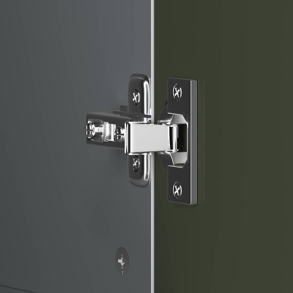 Krijtbord Kast Roros En Wit 90 X 45 X 165 Cm Bewerkt Hout Grijs