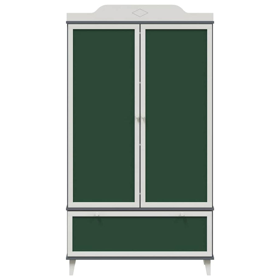 Krijtbord Kast Roros En Wit 90 X 45 X 165 Cm Bewerkt Hout Grijs