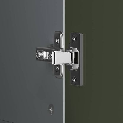 Krijtbord Kast Roros En Wit 90 X 45 X 180 Cm Bewerkt Hout Grijs