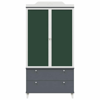 Krijtbord Kast Roros En Wit 90 X 45 X 180 Cm Bewerkt Hout Grijs