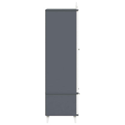 Krijtbord Kast Roros En Wit 90 X 45 X 180 Cm Bewerkt Hout Grijs