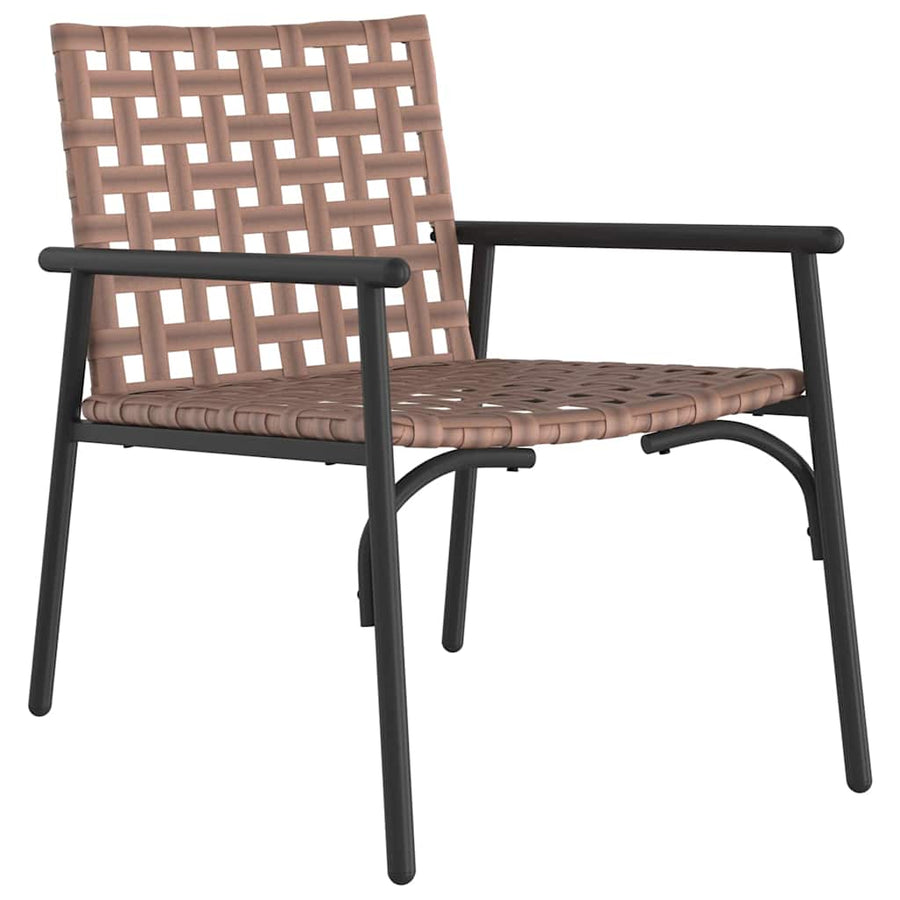 Tuinstoel 2 Pcs Bruin Poly Rattan 78 x 55,5 x 75,5 cm