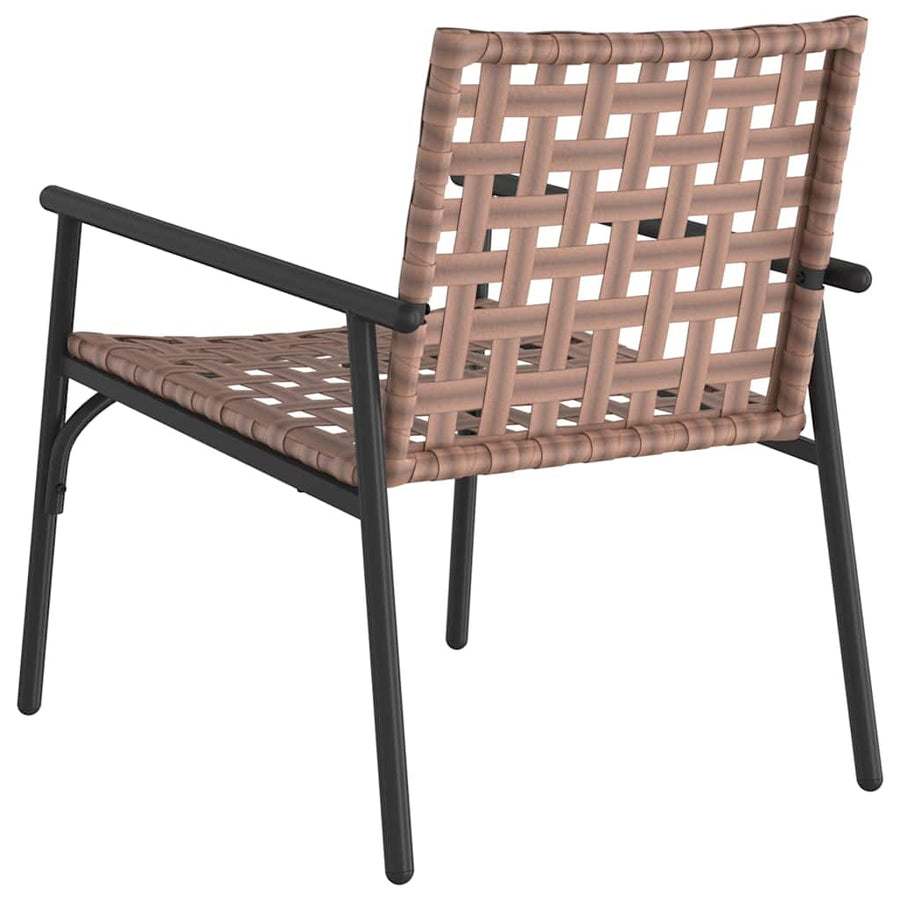 Tuinstoel 2 Pcs Bruin Poly Rattan 78 x 55,5 x 75,5 cm