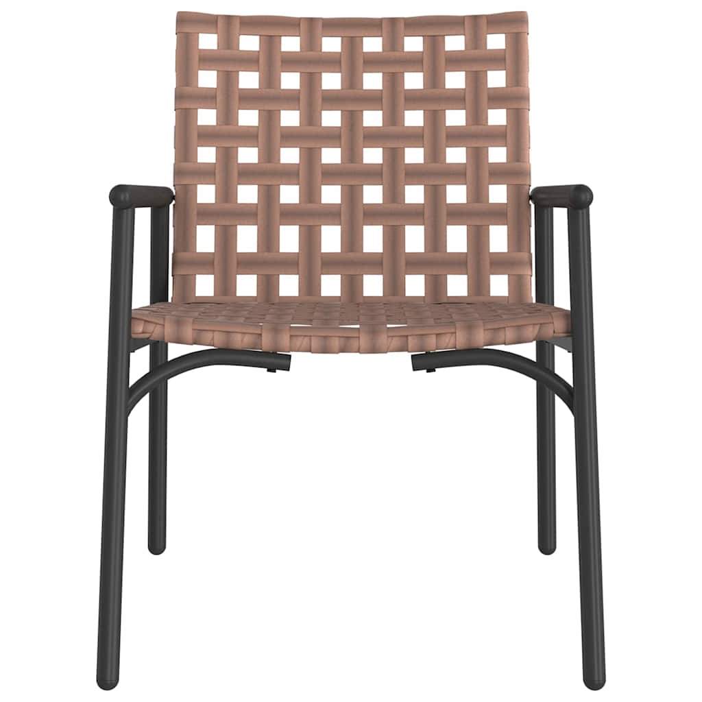 Tuinstoel 2 Pcs Bruin Poly Rattan 78 x 55,5 x 75,5 cm