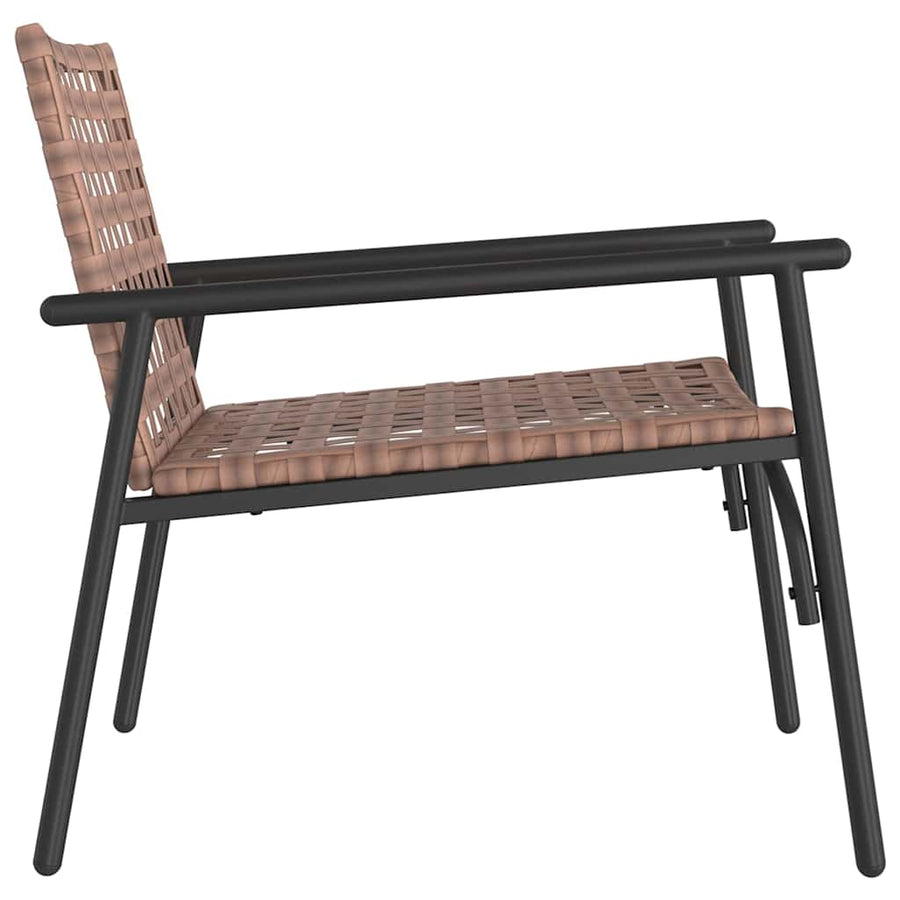 Tuinstoel 2 Pcs Bruin Poly Rattan 78 x 55,5 x 75,5 cm
