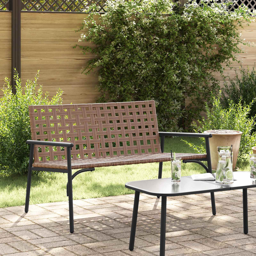 Tuinstoel Bruin 110,5 x 79 x 75,5 cm poly rattan