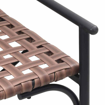 Tuin eettafelset 4 pcs Bruin poly rattan