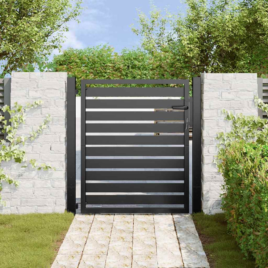 Tuinhek Afsluitbaar Aluminium Zwart 100 x 100 cm