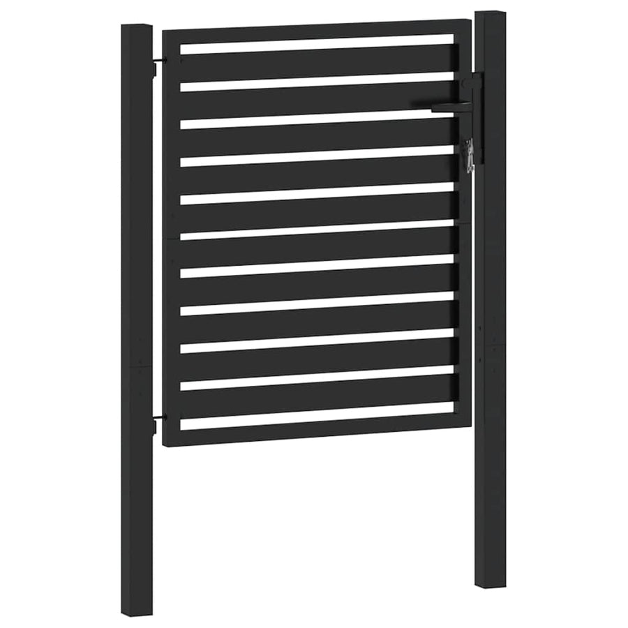 Tuinhek Afsluitbaar Aluminium Zwart 100 x 100 cm