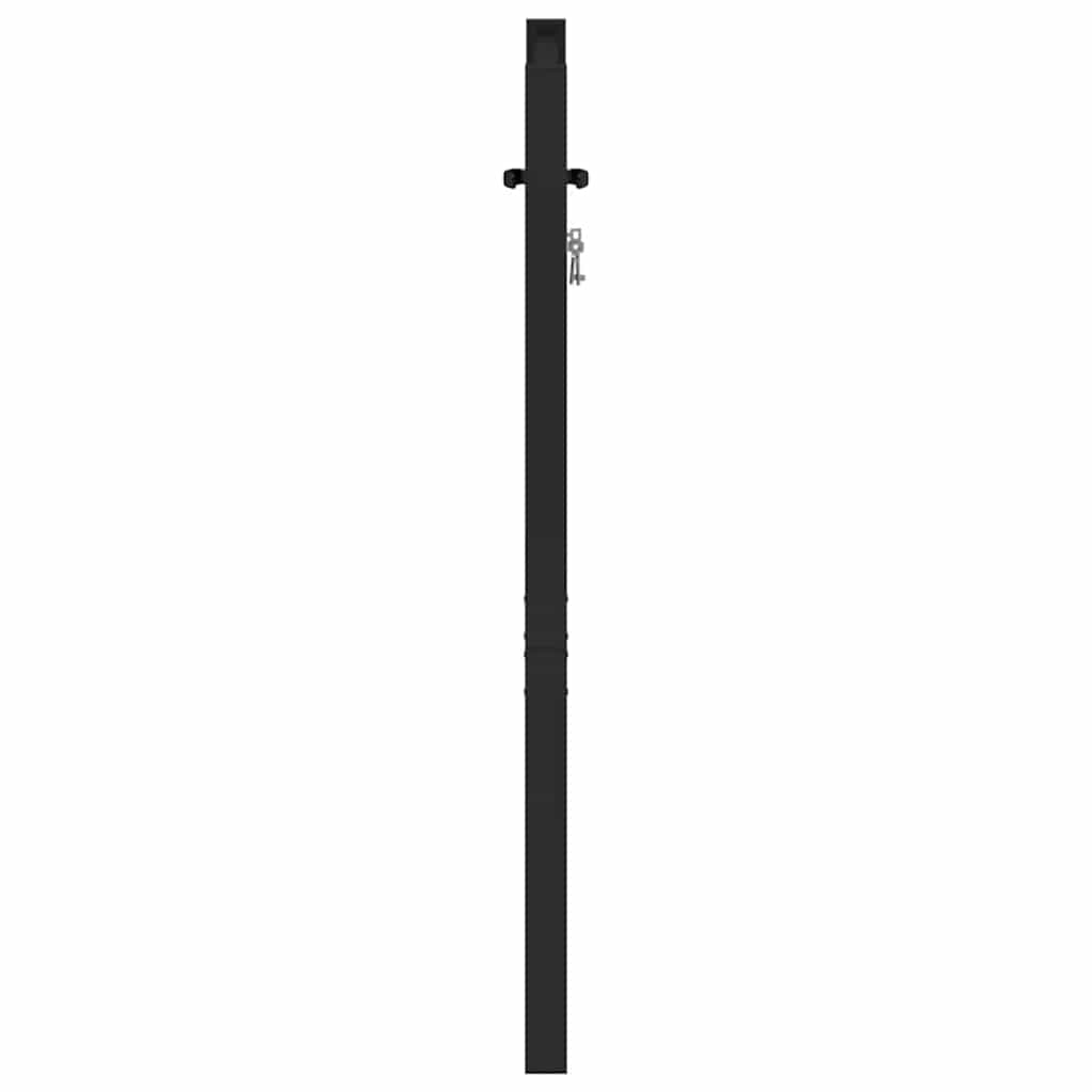 Tuinhek Afsluitbaar Aluminium Zwart 100 x 100 cm