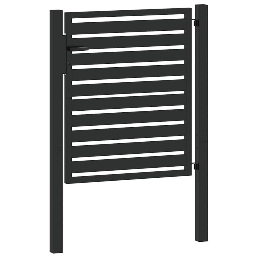 Tuinhek Afsluitbaar Aluminium Zwart 100 x 100 cm