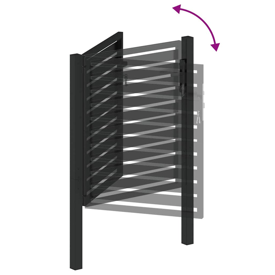 Tuinhek Afsluitbaar Aluminium Zwart 100 x 100 cm