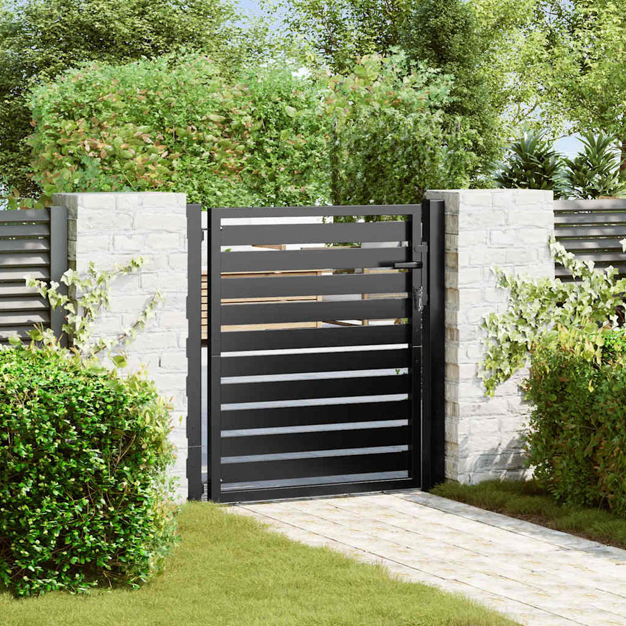 Tuinhek Afsluitbaar Aluminium Zwart 100 x 100 cm