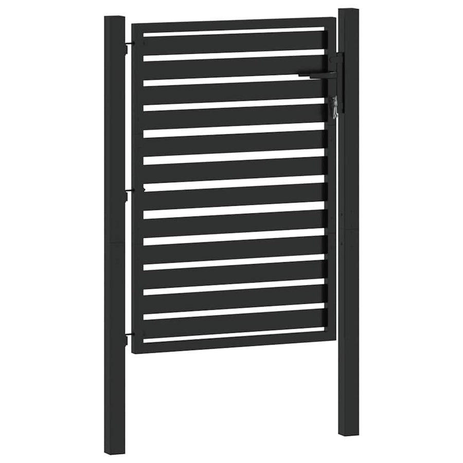 Tuinhek Afsluitbaar Aluminium Zwart 100 x 120 cm