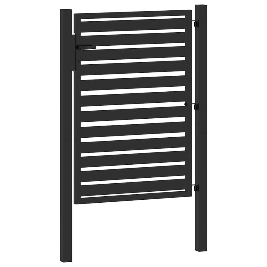 Tuinhek Afsluitbaar Aluminium Zwart 100 x 120 cm