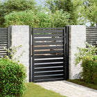 Lockable garden gate 100x120 cm aluminum black