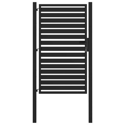 Tuinpoort Afsluitbaar Aluminium Zwart 100 x 150 cm