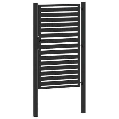 Tuinpoort Afsluitbaar Aluminium Zwart 100 x 150 cm