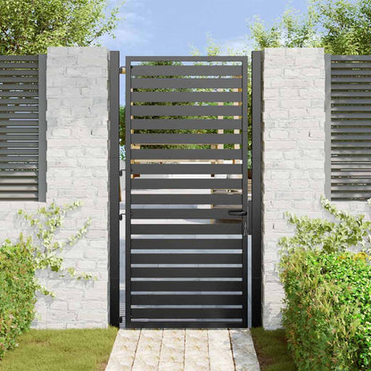 Tuinhek Afsluitbaar Aluminium Zwart 100 x 180 cm