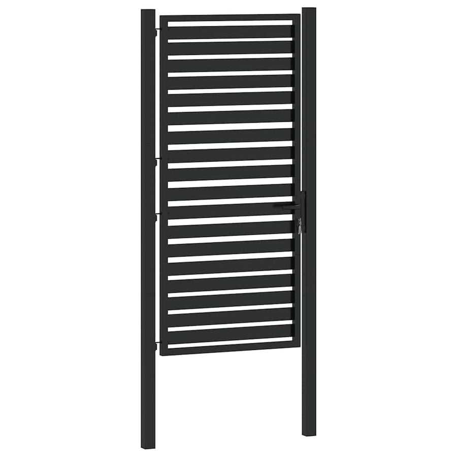 Tuinhek Afsluitbaar Aluminium Zwart 100 x 180 cm