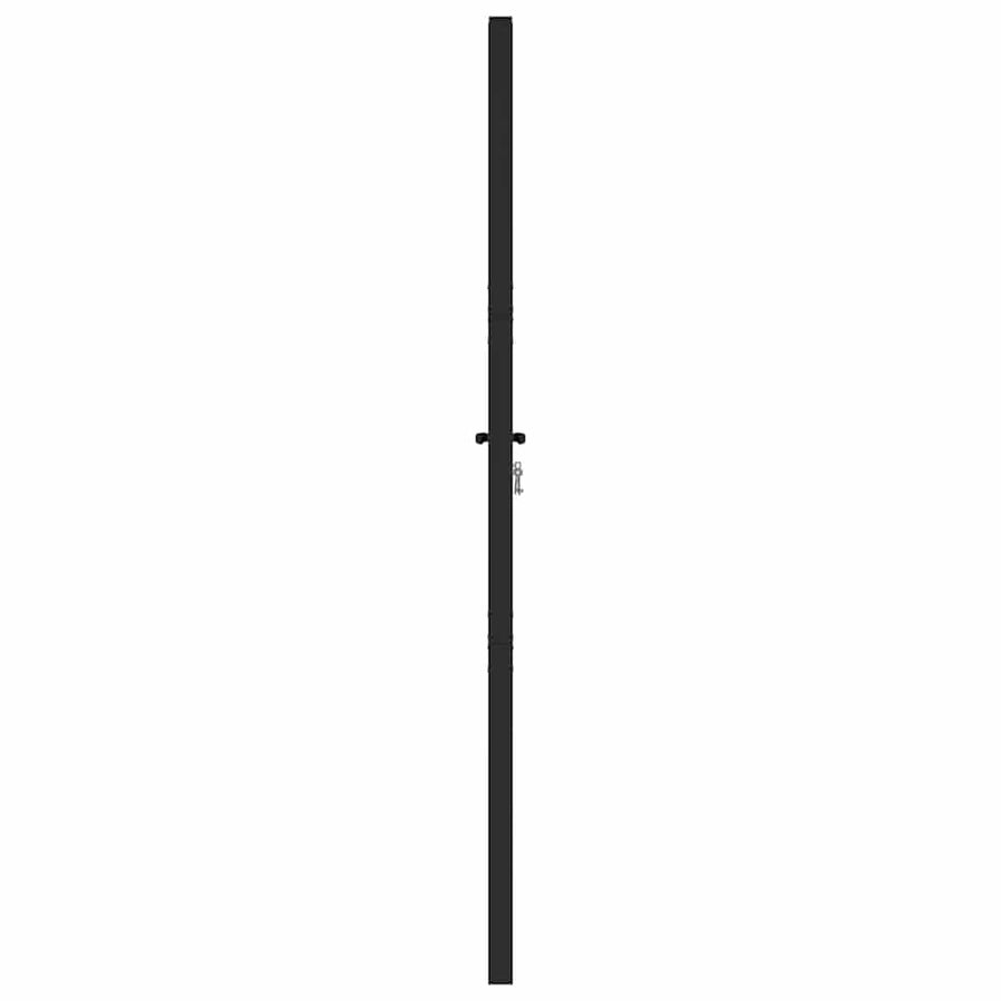 Tuinhek Afsluitbaar Aluminium Zwart 100 x 180 cm