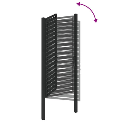 Tuinhek Afsluitbaar Aluminium Zwart 100 x 180 cm