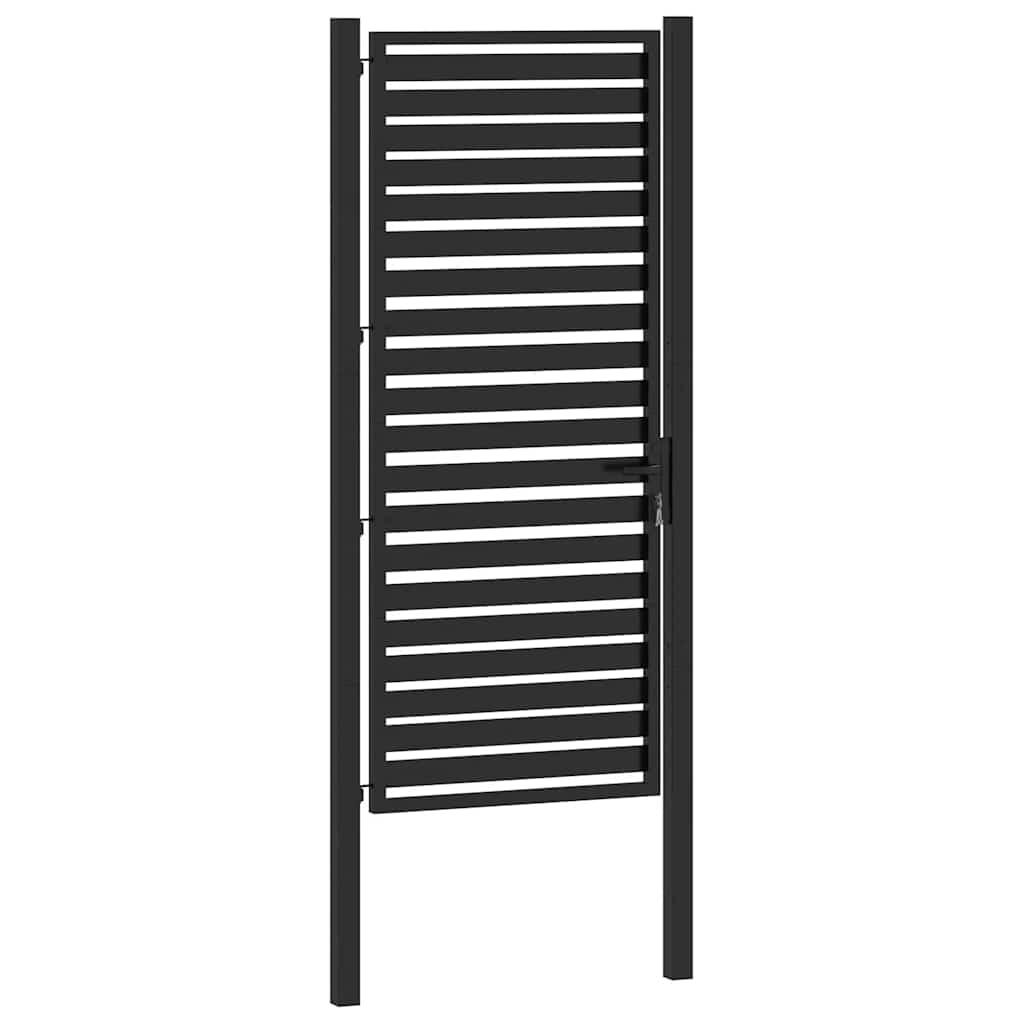 Tuinhek Afsluitbaar Aluminium Zwart 100 x 200 cm