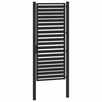 Tuinhek Afsluitbaar Aluminium Zwart 100 x 200 cm
