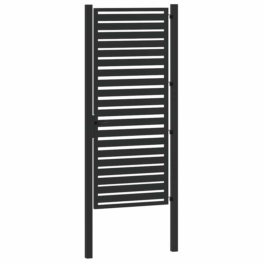 Tuinhek Afsluitbaar Aluminium Zwart 100 x 200 cm