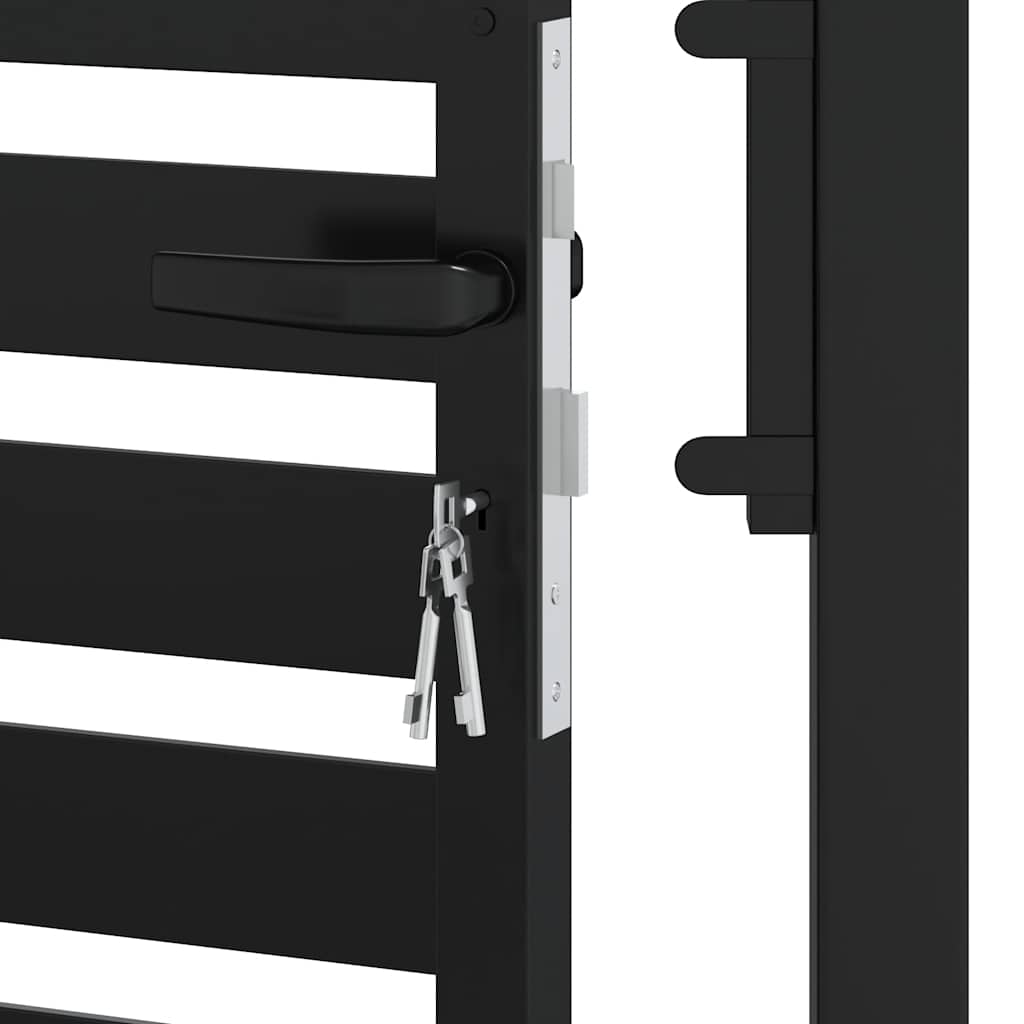 Tuinhek Afsluitbaar Aluminium Zwart 100 x 200 cm