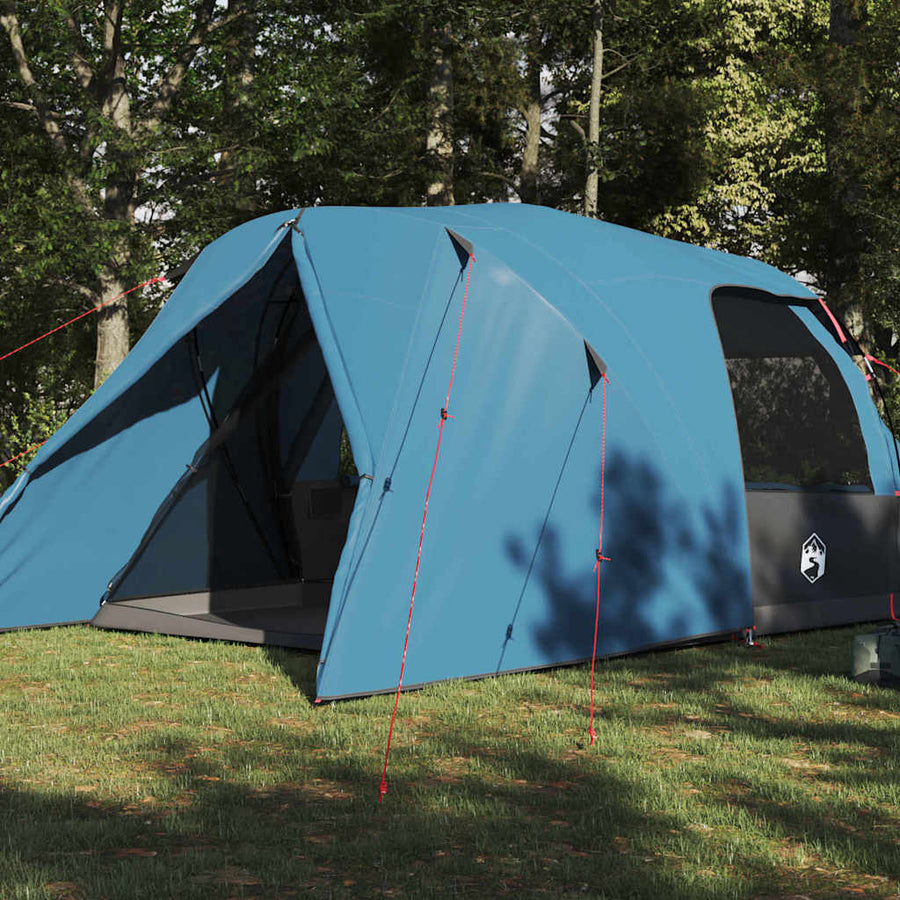 Koepeltent met dak met opslag Blauw 336 x 243 x 182 cm