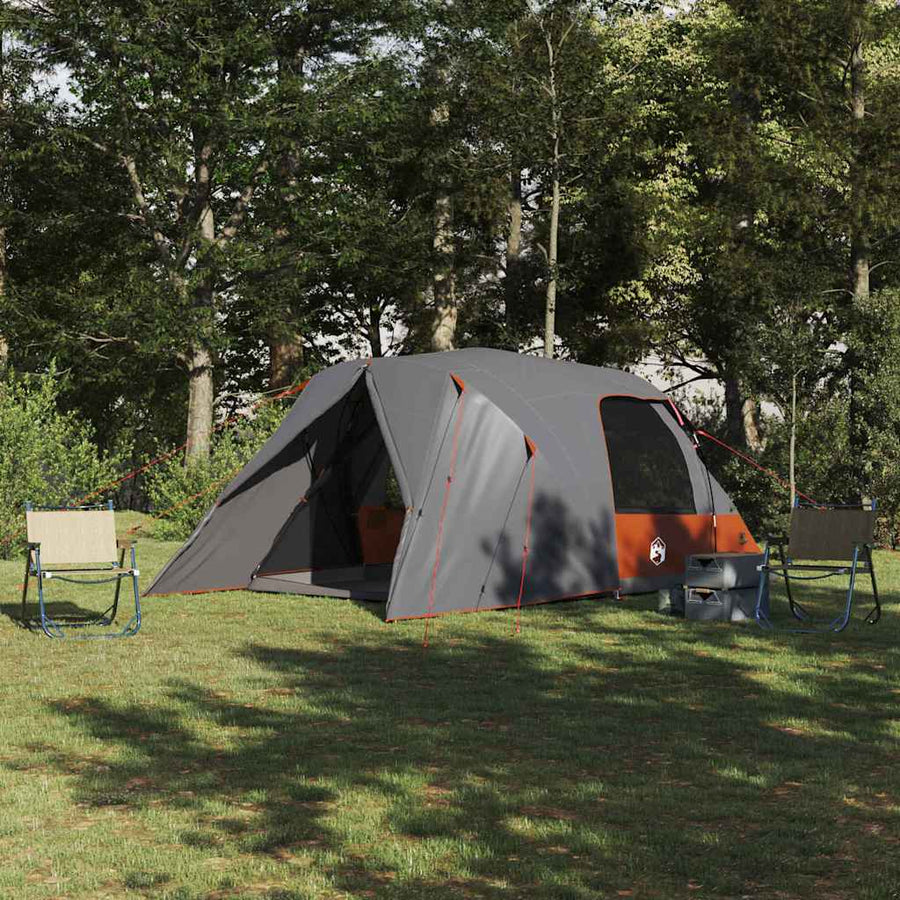 Koepeltent met dak Grijs en Oranje 337 x 243 x 182 cm