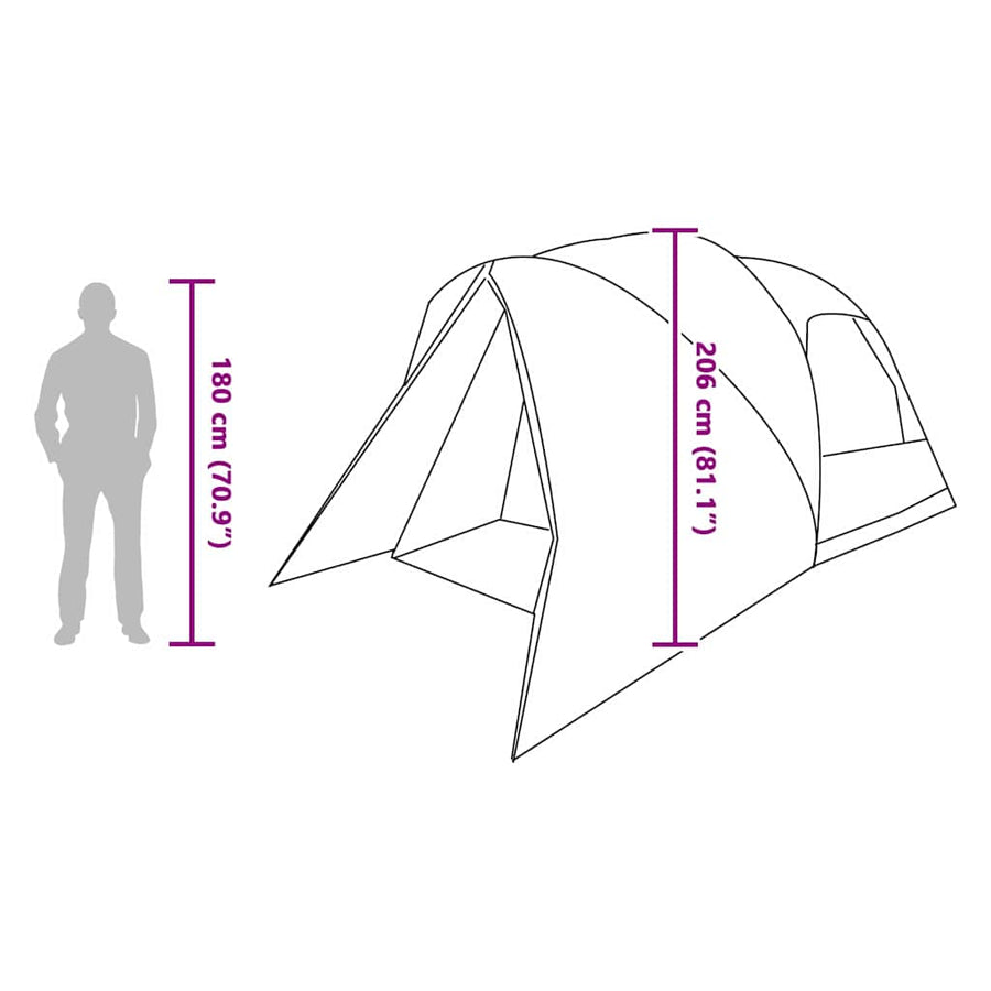Koepeltent met dak met opslag Groen 396 x 304 x 193 cm