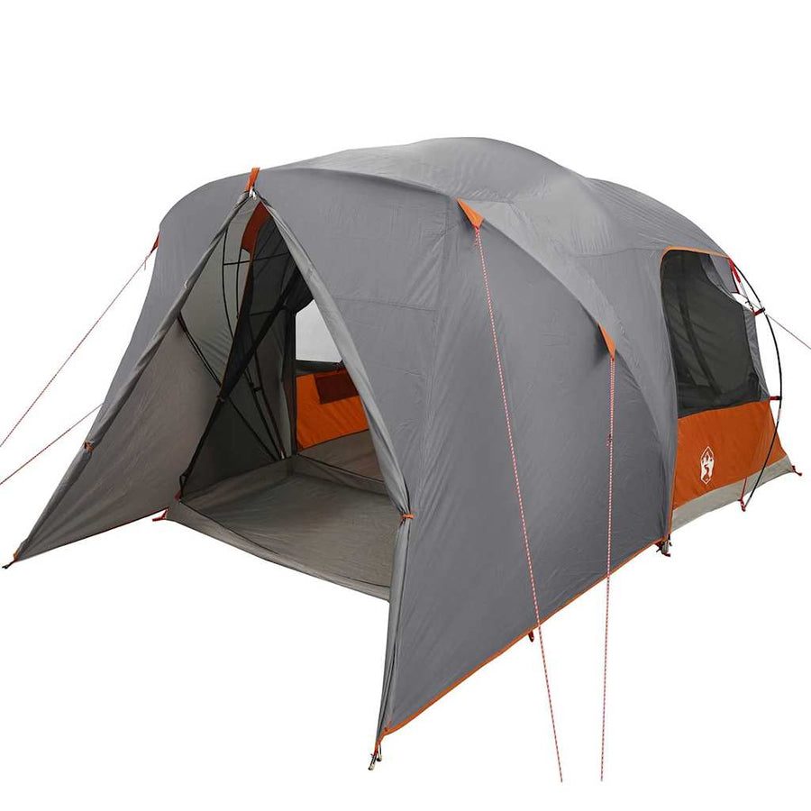 Koepeltent met dak Grijs en Oranje 398 x 304 x 193 cm