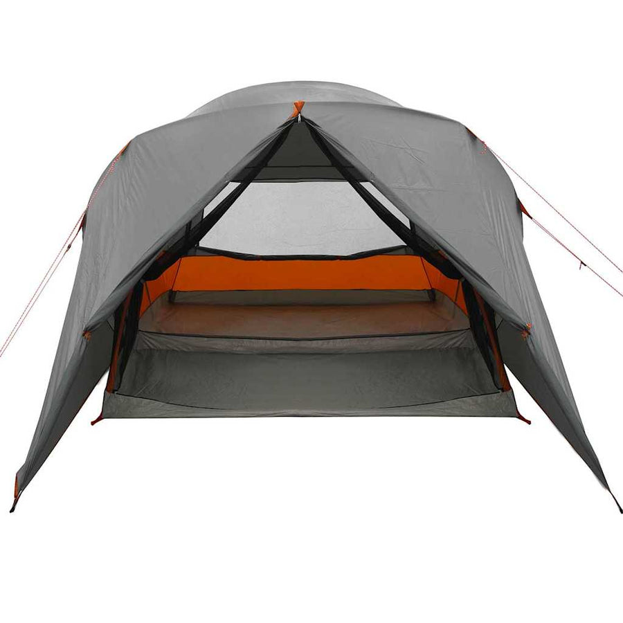 Koepeltent met dak Grijs en Oranje 398 x 304 x 193 cm