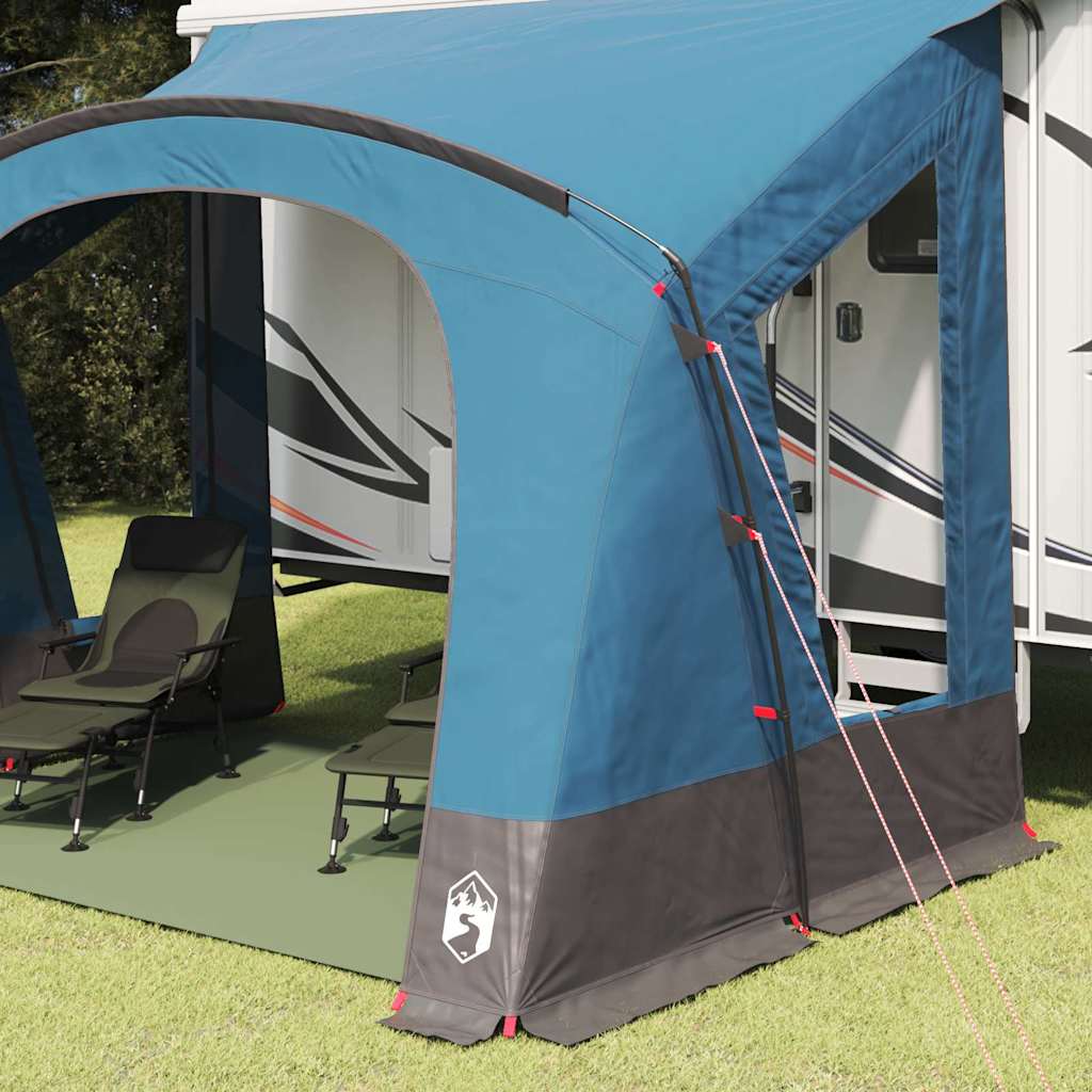 Caravan Tent met dak met opslag Blauw 330 x 250 x 245 cm
