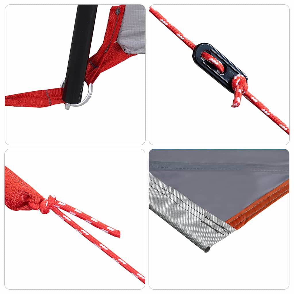 Caravan Tent met dak Grijs en Oranje 330 x 250 x 245 cm