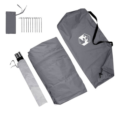 Caravan Tent met dak Grijs en Oranje 330 x 250 x 245 cm