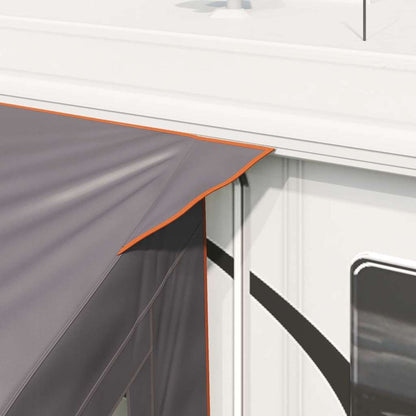 Caravan Tent met dak Grijs en Oranje 330 x 250 x 245 cm