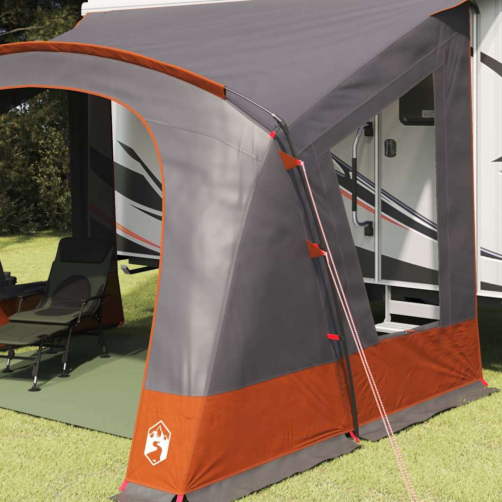 Caravan Tent met dak Grijs en Oranje 400 x 270 x 245 cm