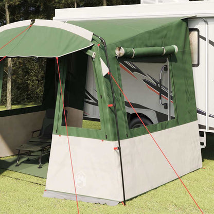 Achterkleptent voor Caravan met dak Groen 352 x 250 x 245 cm