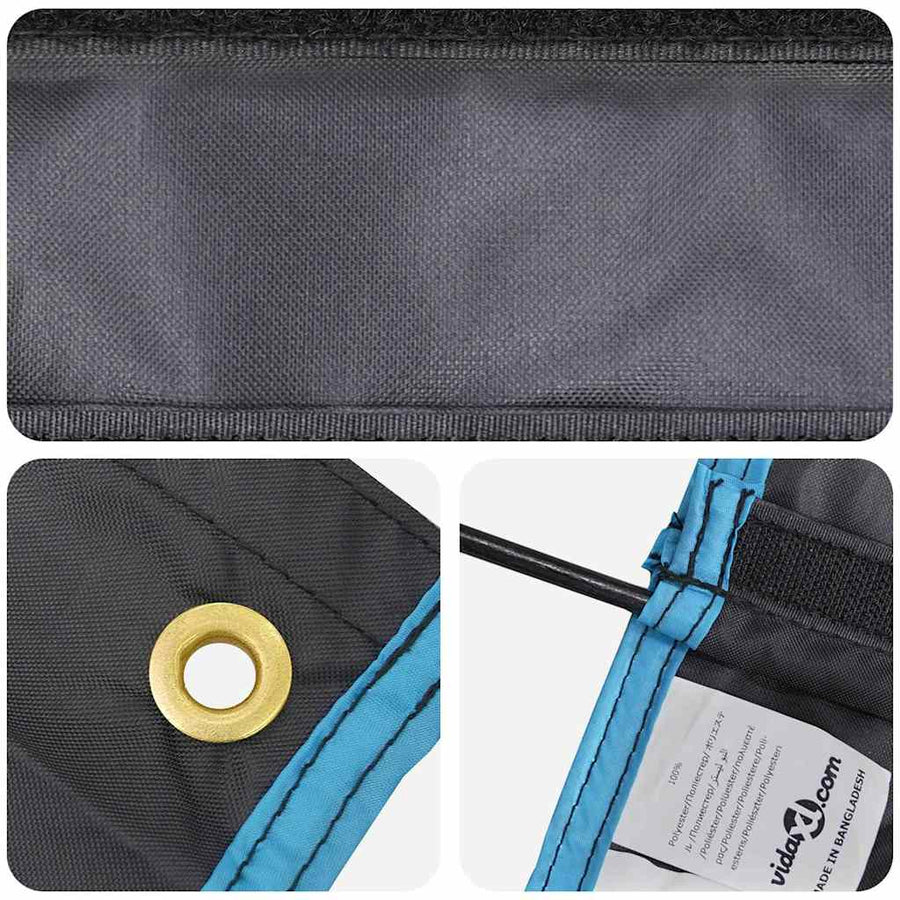 Hangende Tent Organizer 10 Vakken Zwart 40,5 x 25 x 80 cm
