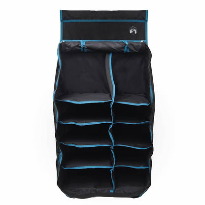 Hangende Tent Organizer 10 Vakken Zwart 40,5 x 25 x 80 cm