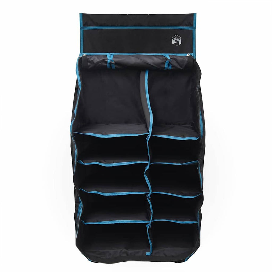Hangende Tent Organizer 10 Vakken Zwart 40,5 x 25 x 80 cm