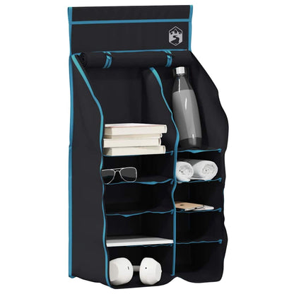Hangende Tent Organizer 10 Vakken Zwart 40,5 x 25 x 80 cm